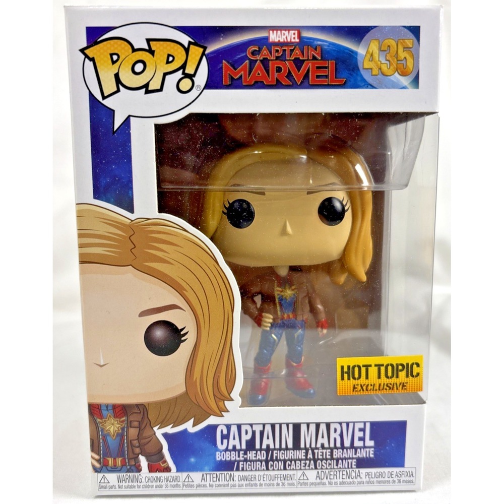 Funko Pop! Marvel Captain Marvel Brown Jacket #425 Hot Topic Exclusive